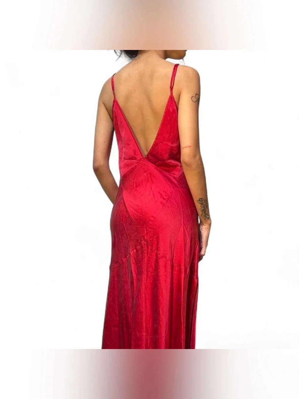 100% Silk Cherry Red Victoria’s Secret Slip Dress Circa 2003 Size Medium